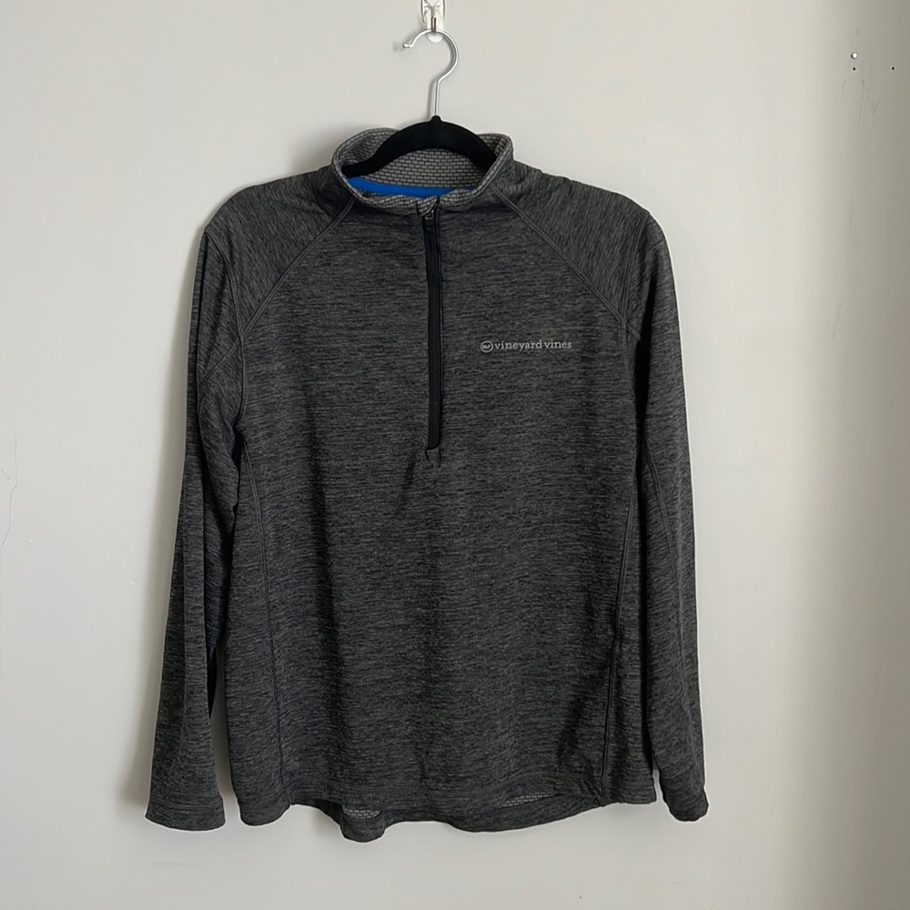 Vineyard Vines Performance 1/4 Zip Long Sleeve Gray Size M